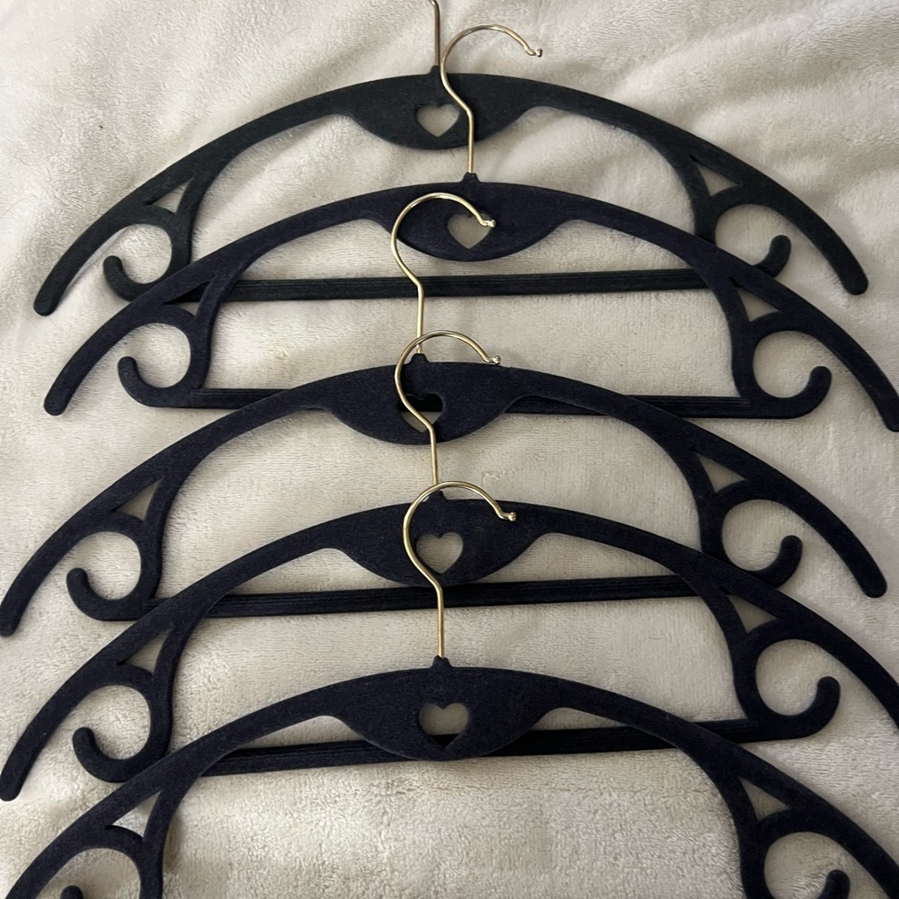 Hangers - 30 grey velvet shirt/pant hanger with built in hanger on hanger hook